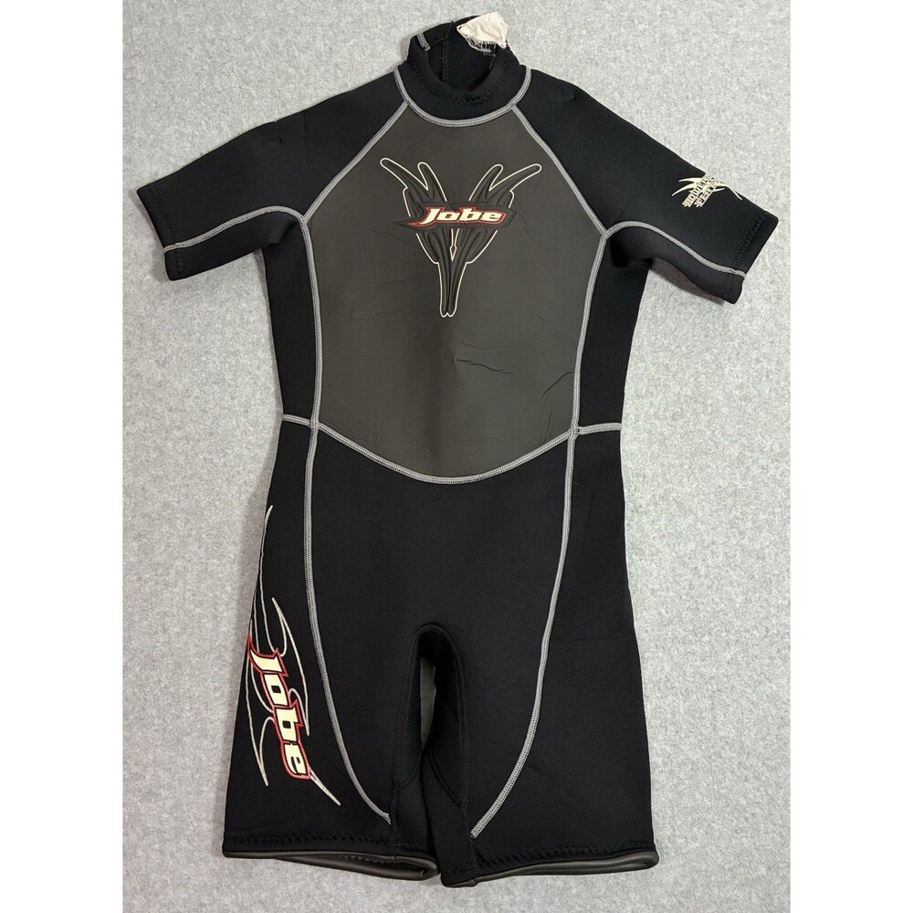 Jobe Youth Large Shorty Wetsuit Black Gray 2mm Back Zip Watersports Surf Ski